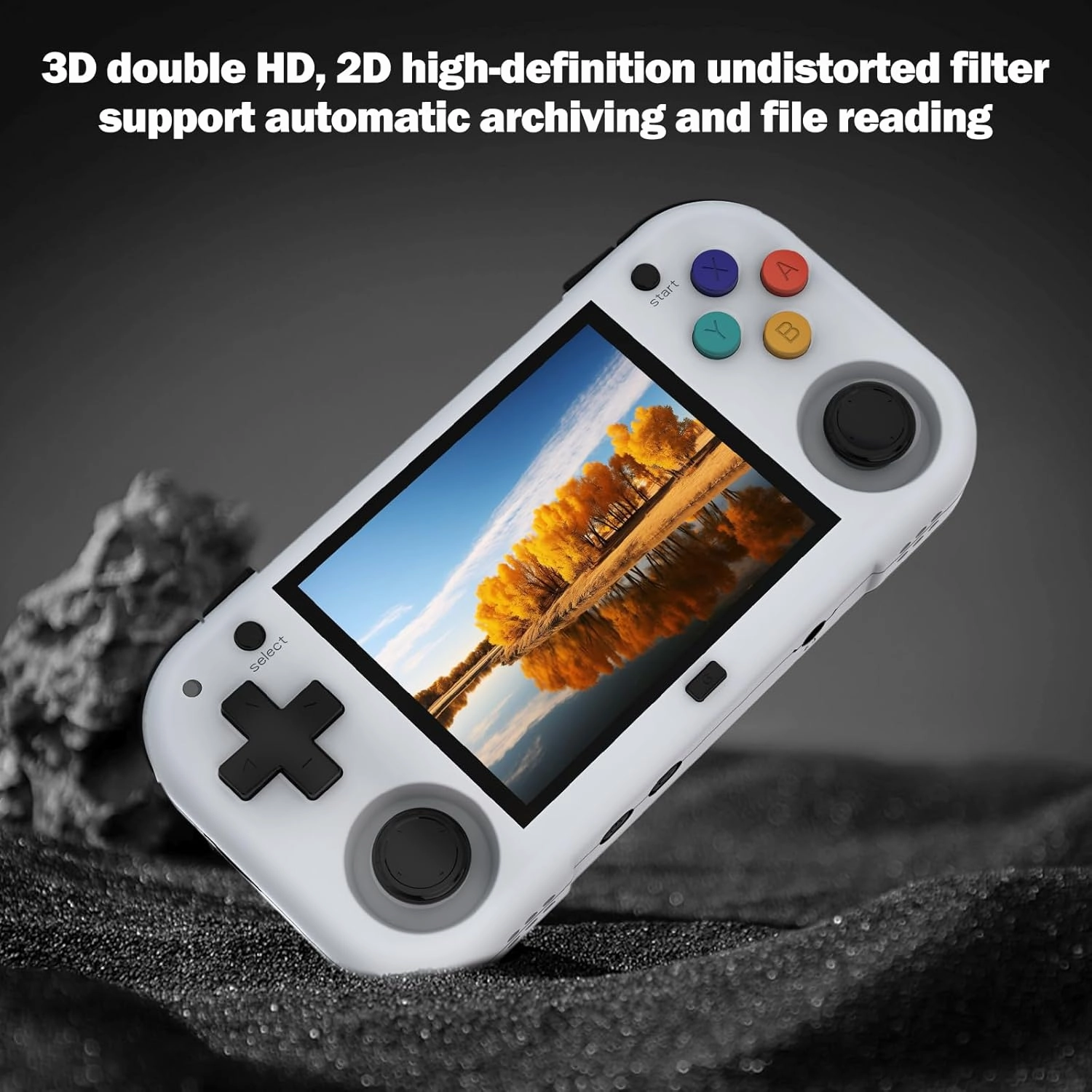 XU Mini M Retro Handheld Game Consoles, 2.8 inch IPS Screen, Built-in 128G TF Card, with 2600 mAh Battery Life 6 Hours with Case Gray