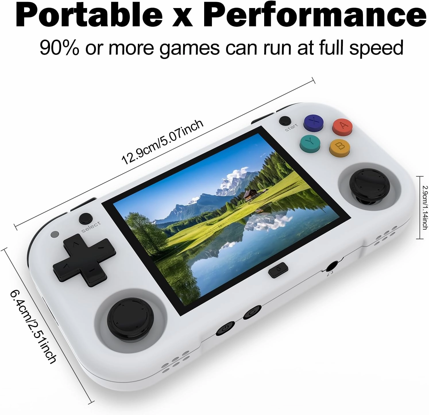 XU Mini M Retro Handheld Game Consoles, 2.8 inch IPS Screen, Built-in 128G TF Card, with 2600 mAh Battery Life 6 Hours with Case Gray