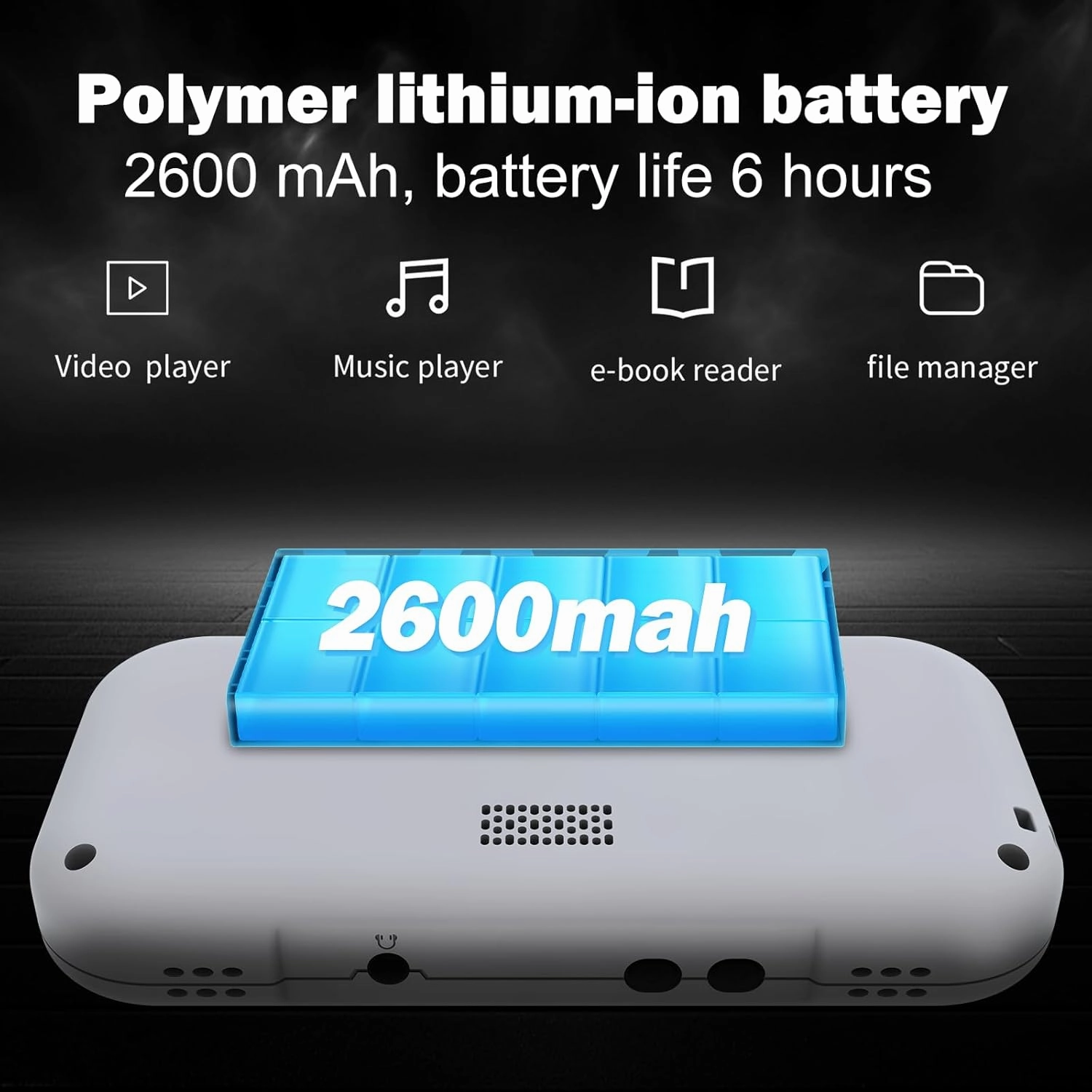 XU Mini M Retro Handheld Game Consoles, 2.8 inch IPS Screen, Built-in 128G TF Card, with 2600 mAh Battery Life 6 Hours with Case Gray