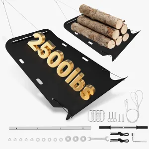 Yard Drag Sled - Duty Yard Mat with Pull Cable and Bar Suitable for Tree Trimmer and Leaf Blower, Transporting Bulky Items Heavy Home Hauling Yard Debris