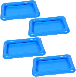Yardwe 4pcs Inflatable Fishing Pool for Fun Bath with Ocean Balls Portable Summer Beach Sand Tray for Pool Party Activities and