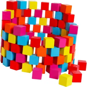 YARNOW 100PCS Colorful Cube Blocks Early Education Building for Safe Concept Learning Creative Play and DIY Activities
