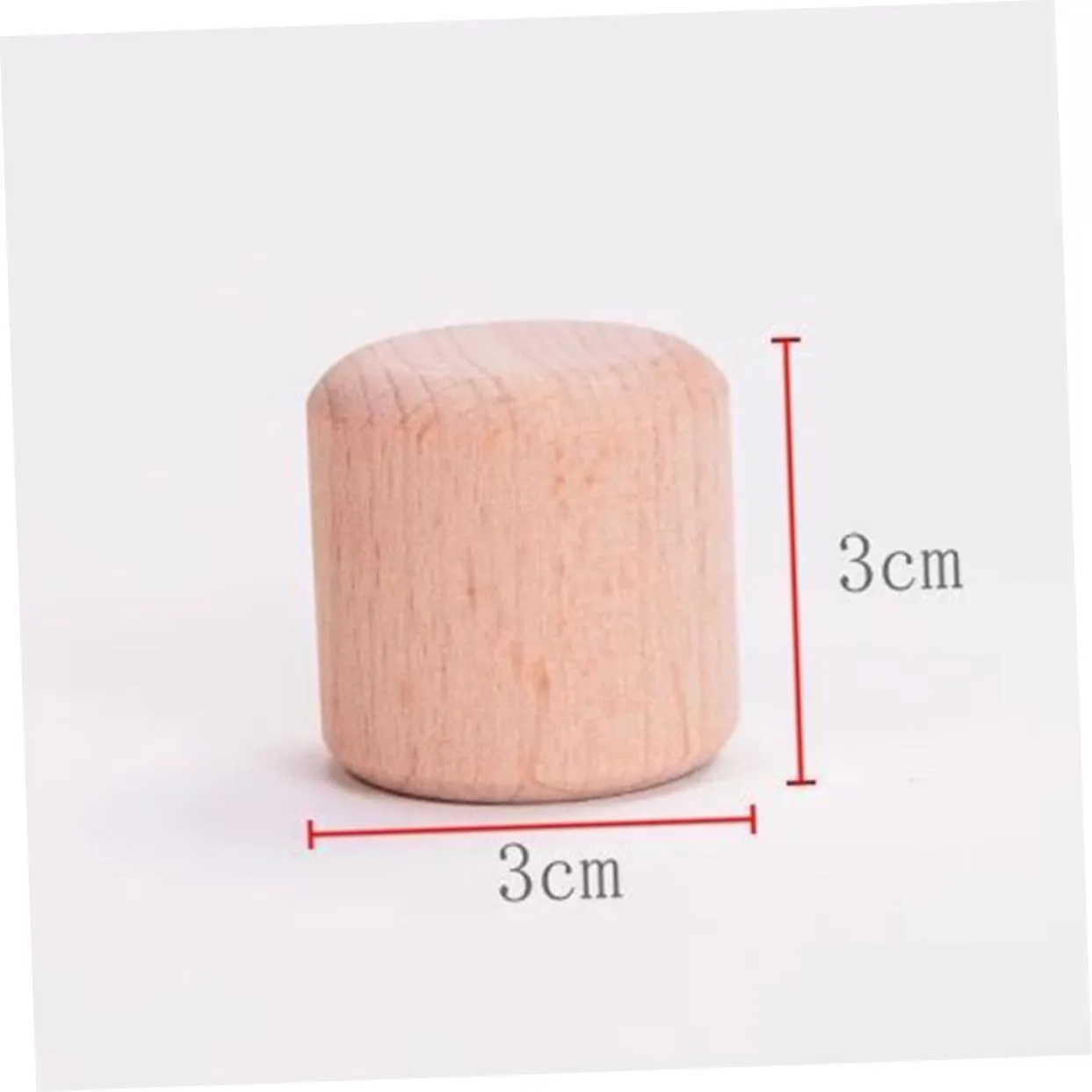 YARNOW 20Pcs Beech Granule Building Blocks Cylinder Wood Blocks for Educational Play and DIY Craft Projects Smooth and Sturdy Design for Creative Learning