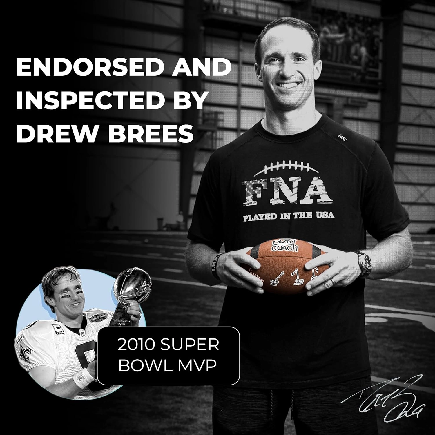 Youth Football in Junior & Peewee Sizes - 10 Basic Passing Routes for Kids 6 to 12 - Endorsed by Drew Brees, Leather Kids Beach Football