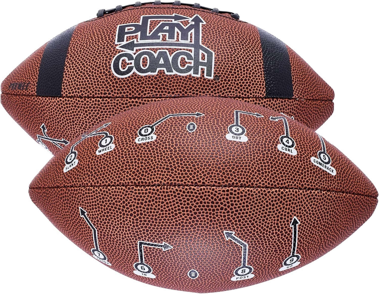 Youth Football in Junior & Peewee Sizes - 10 Basic Passing Routes for Kids 6 to 12 - Endorsed by Drew Brees, Leather Kids Beach Football