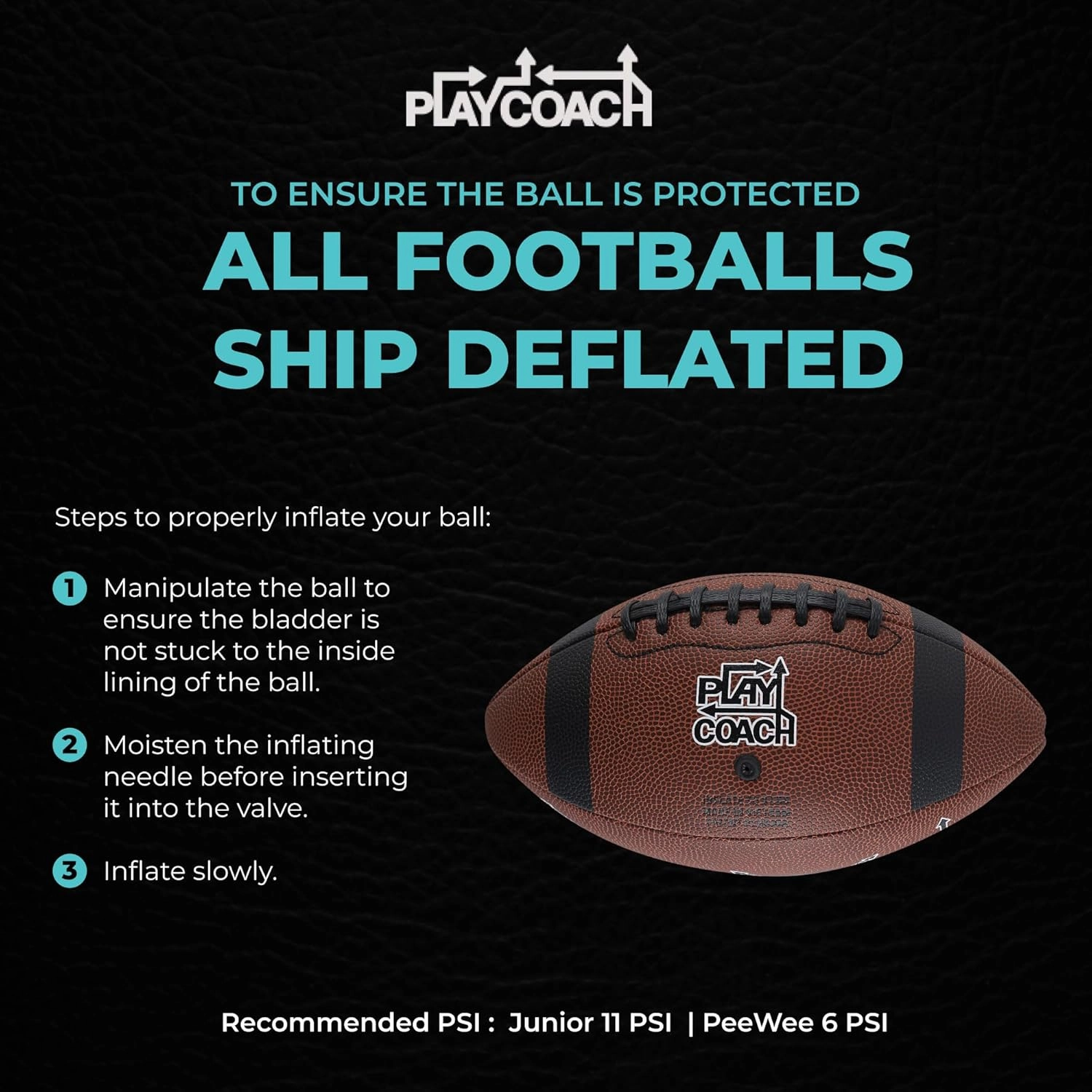 Youth Football in Junior & Peewee Sizes - 10 Basic Passing Routes for Kids 6 to 12 - Endorsed by Drew Brees, Leather Kids Beach Football