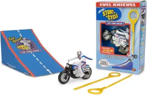 Z Wind Ups Evel Knievel Mini Stunt Cycle - Ultimate Thrill Seeking Rip Cord Racing Action
