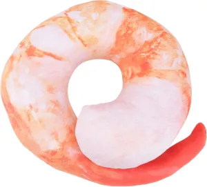 Zerodeko Shrimp Cushion Shrimp Plush Toy Cute Plushie Shrimp Bib Pillow Food Shaped Pillows Plush Food Pillows Animal Plush Toy Kids Toys Kids Animal Stuffed Toy Filling 3D Food Mat