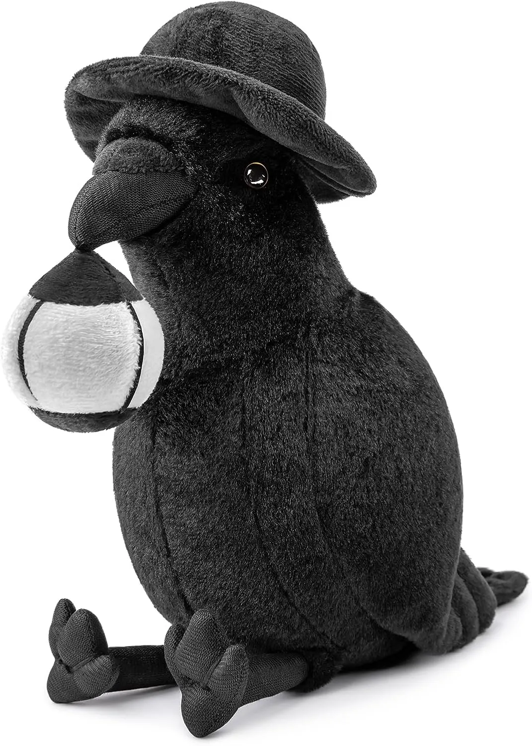 ZHONGXIN MADE Crow Plush Toy - Luminous Crow Stuffed Animals 10in, Cute Crow Bird Raven Animal Dolls, Gift Toys for Kids Birthday Gifts Glow in The Dark