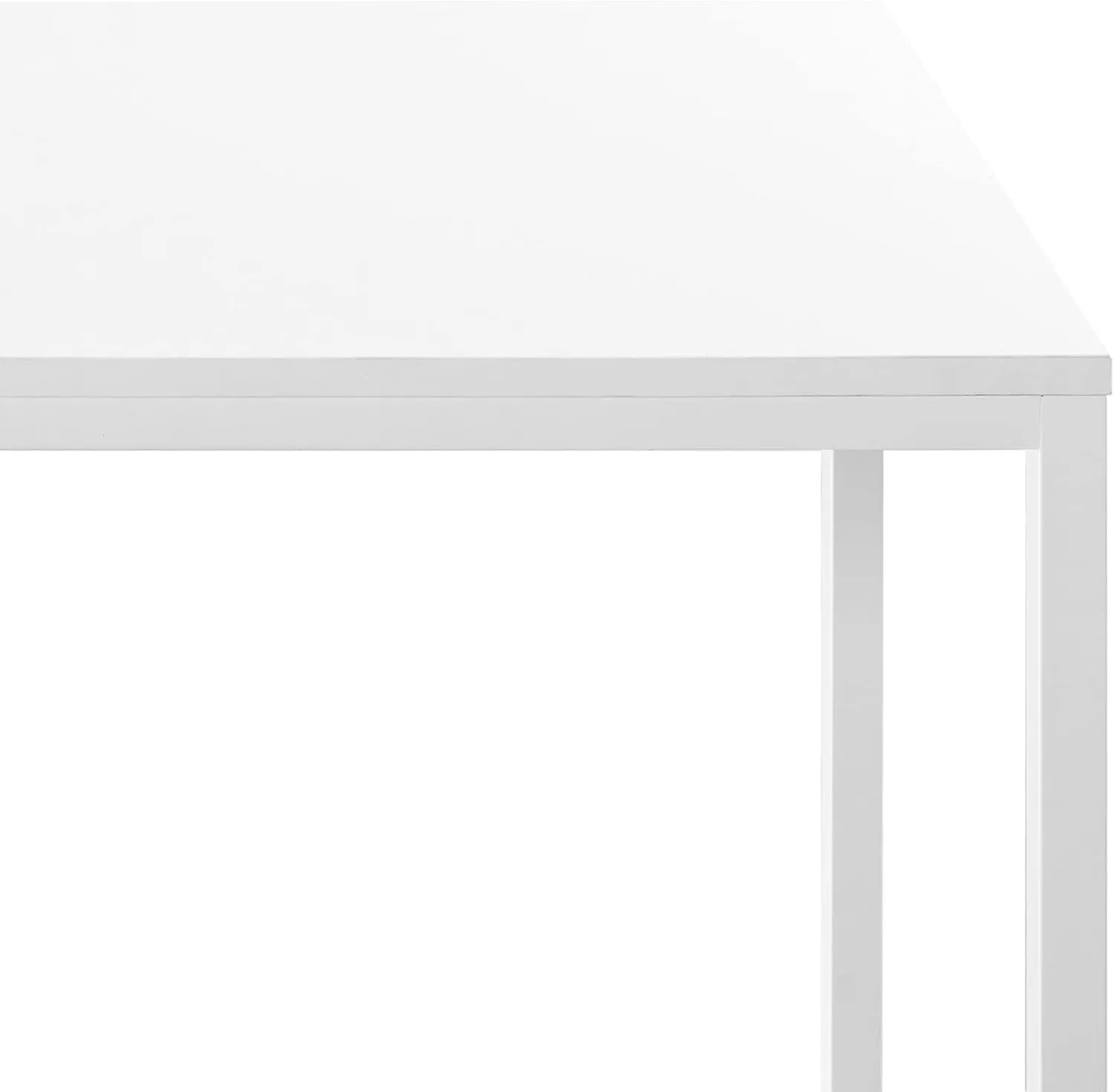 ZINUS Jennifer 55 Inch White Frame Desk, Computer Workstation, Office Desk, Easy Assembly, White
