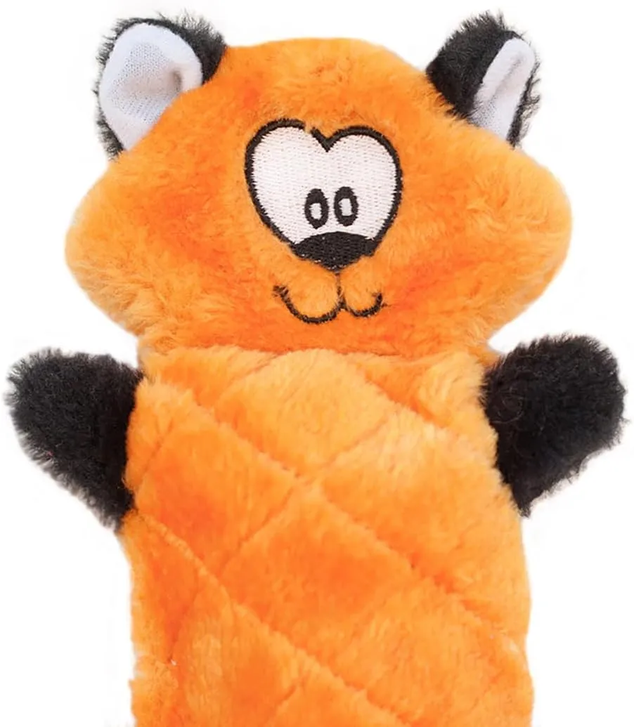 ZippyPaws Jigglerz - Dog Squeaky Toys to Keep Them Busy, Funny Animal Plush for Small, Medium, & Large Dogs, Cute Stuffed Puppy Toy, Pet Product, Gift for All Breeds, Interactive Squeaker - Fox