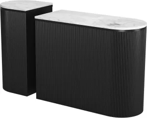 Zuo Ormara Console Table Set White & Black